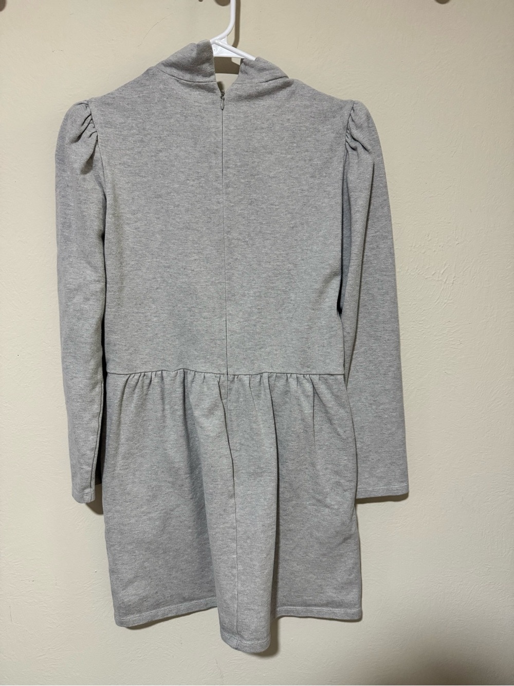 La Vie by Rebecca Taylor Long-Sleeve Mock Neck Grey Knit Dress - Picture 4 of 6